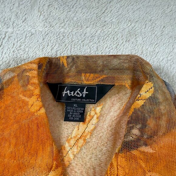 Vintage Y2K Men’s Trust Tiger Eagle Mesh Button Up Shirt - Picture 5 of 5
